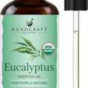 Handcraft Blends Organic Eucalyptus Essential Oil 1 Fl Oz 100% Pure and Natural Premium Grade Essential Oil for Diffuser and Aromatherapy