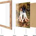 iRahmen 8.5x11 Picture Frame Set of 4, High Definition Real Glass Rustic Brown Frame, Wood Photo Frames 8.5 by 11 Diploma Document for Wall Hanging and Tabletop Display