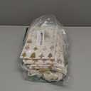 JOYIN 12 PCS Christmas Foil Gold Gift Bags with Tissue Papers and Name Card Tags, Assorted White Winter Prints for Xmas Presents Wrapping Stocking Stuffers Thanksgiving New Year(4" x 6" x 2")