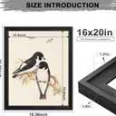 16x20 Frames as Poster Frames, 1.37-In Wide MDF Frame with Plexiglass, 16 x 20 Picture Frames for Wall, Black