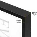VHH 32x48 Snap Poster Frame,1 Pack,Lightweigt Black Coated Aluminum with plexiglass, 32x48-1pc