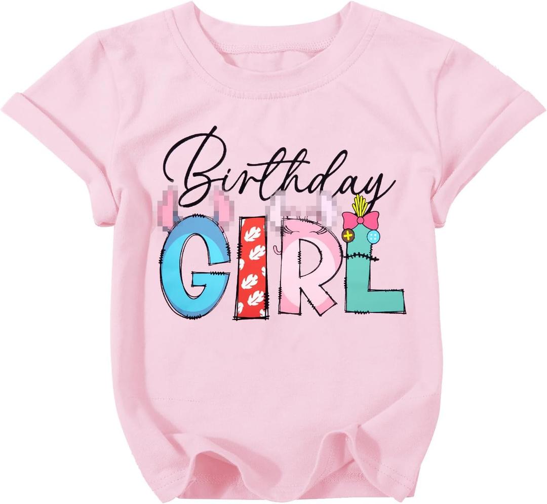 Birthday Girl Shirt Magical Castle Tshirt Birthday Shirts for Kids Funny Birthday Party Gift Tees Cute Graphic Tops (3-4T)