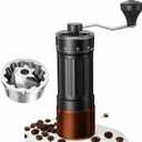 Portable Manual Coffee Grinder with CNC Stainless Steel Conical Burr, 40 Adjustable Settings Hand Coffee Grinder with 30g Capacity for Espresso, Pour Over, French Press, Travel