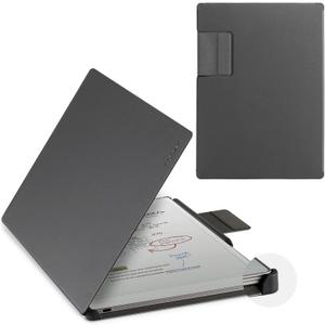 CoBak Premium Magnetic Case for Remarkable Paper Pro 2024 Released 11.8 inch, PU Leather Smart Auto Sleep/Wake Book Folio Cover with Corner Protection and Pen Holder Strap, Matte Black