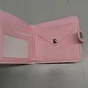 NSRAOIM Cute Small Wallet for Women and Girls, Kawaii Leather Slim Purse Bifold Card Holder Coin Pocket and ID Window, 2Pcs Set