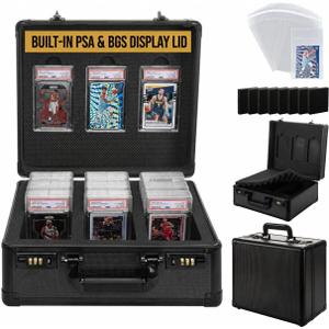 3-Row Graded Card Storage Box - Graded Card Case with Combination Lock