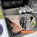 QuliMetal Stainless Steel Warming Rack for Weber Spirit 300, Grill Parts for Weber Spirit 2 300 Series Grills with Front Control Knobs, 7641 Upper Rack for Weber Genesis Silver Gold B/C Grills