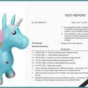 INPANY Bouncy Unicorn Hopper, Horse Hopper, Bouncy Inflatable Animal Ride-on Toy for Children, Boys and Girls, Toddlers (Pump Included)