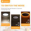 4 Inch Black Ultra-Thin LED Recessed Lights with Night Light 2 Pack, Canless Wafer, 2700K-5000K Selectable, 9W, 120V, 750LM, Dimmable, ETL FCC
