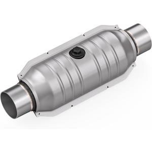 ASOPARTS 3" Universal Converter, 3" Inlet/Outle Cat Converter with Heat Shield and O2 Port