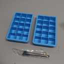 2 Pack Ice Cube Trays, ZDPMK Silicone Easy Release Flexible Molds 15 Ice Cubes Tray for FreezerCocktailWhiskeyReusable & BPA Free