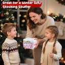 12 Pack Snowman Kits,Fun Build a Snowman Craft for Kids Gifts Winter Family Activity, Christmas Making Snowmen Kit with 12 Scarves, 12 Santa Hats