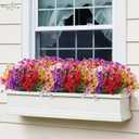 AGIRL 24 Bundles Artificial Flowers for Outdoor,Fake Flowers No Fade Plastic Faux Plants for Decoration Hanging Planters Outdoor&Indoor Garden Patio Porch Window Party Farmhouse