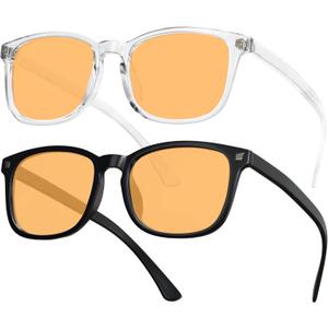 livho High Tech Blue Light Glasses - Advanced Blue Light Blocking Computer Glasses - Screen Fatigue & UV Protection (*B1 Light Black+clear)