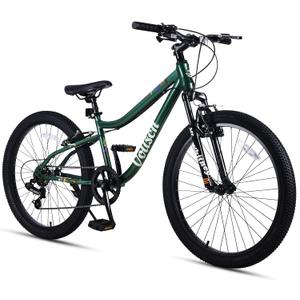 20 Inch Kids Mountain Bike for 6-15 Years Old Boys Girls Teens 6-Speed Child MTB Bicycle with Front Suspension Fork, Dual V-Brakes, Multiple Colors