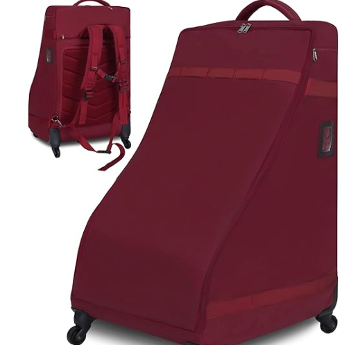 Car Seat Bag Backpack with Wheels for Air Travel Extra Large Padded Carseat Cover Carrier for Airplane Gate Check Bag