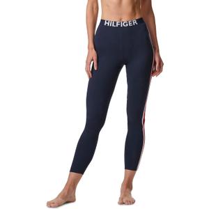 Tommy Hilfiger Women's Loungewear Retro Style Th Graphic Logo Pajama Bottom Legging Pant (Large, Navy Blazer Blue With Bright White/Apple Red)