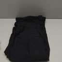 Womens Linen Pants Wide Leg High Waisted Drawstring Casual Flowy Pants with Pockets (Black, M)