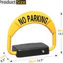 ORIENTOOLS Automatic Remote Control Parking Lock, Folding Parking Barrier Batteries Not Included, 98ft Private Car Parking Latch Space Lock Parking Blocker for Home, Business, Office & Commercial Use