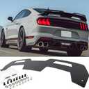 Rear Wickerbill Spoiler Compatible with Ford Mustang EcoBoost GT500 GT350 Wing 2015-2023 1PC Smoke Wicker Bill Exterior Accessories (9mm Drill)
