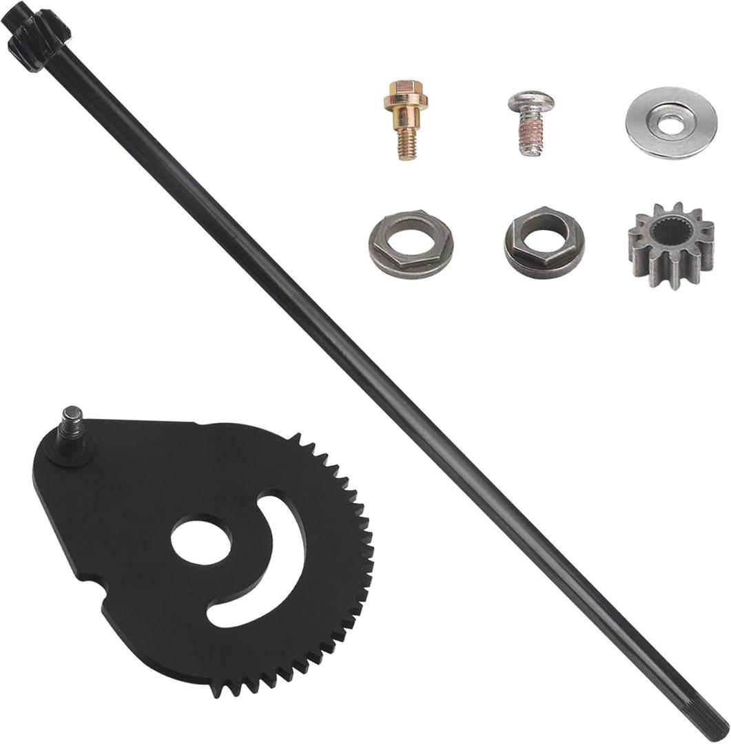 738-0919 617-04094 Steering Shaft w/ Bushing Kit Compatible with MTD Troy-Bilt Craftsman Lawn Mower 247288841 247288810 24728905 w/Steering Gear Bushing, Steering Rod Cap & Screw, Steering Shaft