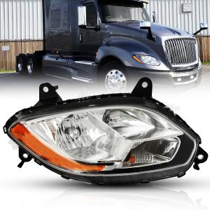 Halogen Headlight Assembly Replacement for 2018-2023 International LT625 LT625B, Driver Side, DOT/SAE Approved, Plug-and-Play OEM Fit