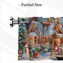 Worltoldb Christmas Red CarCurtain Valance Short Rod Pocket Window Treatment for Living Room Bedroom Kitchen Bathroom 1 Panel 54" W x 18" L