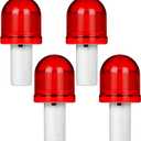 4-Pack LED Traffic Cone Lights - Emergency Flashing Warning Light for Collapsible Cones, 360-Degree LED Barricade Lights for Traffic Safety and Emergencies