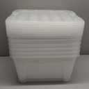 IRIS USA 32 Qt Stackable Plastic Storage Bins with Lids, 6 Pack - BPA-Free, Made in USA - See-Through Organizing Solution, Latches, Durable Nestable Containers, Secure Pull Handle - Clear (32 Qt. - 6 Pack)