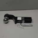 METOWARE Trailer Hitch Ball Mount, 2" Drop Hitch with 2" Ball, 6,000 lbs GTW Fits 2" Receiver for Truck SUV Boat RV, Solid Steel Towing Kit with Hitch Pin & Clip, Black