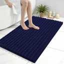 Arotive Luxury Bathroom Rugs 36x24, Extra Soft Thick Absorbent Shaggy Chenille Bath Rugs, Non-Slip Machine Wash Dry, Bath Mats for Bathroom Floor, Tub and Shower, Home Decor Accessories, Navy
