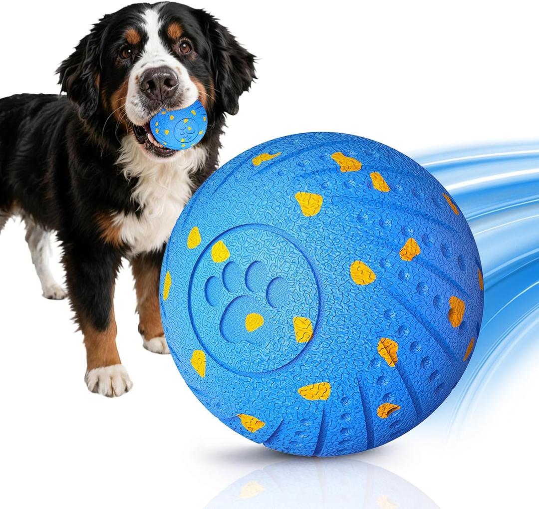 Interactive Dog Toys: Smart Dog Ball Auto-Bounce, Vibrating & Jumping Action! Durable Duraspin Design for Aggressive Chewers. Rechargeable & Long-Lasting, Keeps Dogs Busy and Entertained Blue