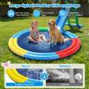Splash Pad for Kids & Dogs, 78 Sprinkler Splash Pad with Dual Sprayers, Large Non-Slid Splash Mat, 360 Spray Outdoor Water Toys for Backyard, Summer, Gifts for Toddlers, Family, Pets