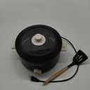 TOPWIT Hot Pot Electric, 4L Electric Pot with Non-Stick Coating, Dual Power Electric Cooker for Deep Frying, Steak, Pasta, Multi-Functional Large Capaity Shabu Shabu Pot for Party, Dark Black