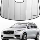 Custom Fit 2016-2026 XC90 Windshield Sun Shade for Volvo XC90 2016 2017 2018 2019 2020 2021 2022 2023 2024 2025 2026 - Upgraded 6-Layer Triple Laminate Core Front Window Shade with Storage Bag