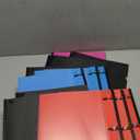 INFUN 1 INCH Telescoping 3 Ring Binder - 12PCS, Flexible 1 INCH Binders 3 Ring with Customizable Front Cover and Clear Catalog Pocket, 225 Sheet Capacity (Red+pink+ Blue+green)