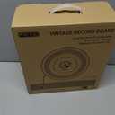 Cutting Board Set, Checkered Wood & Glass Cutting Boards for Kitchen, Retro Record Style Chopping Board with Holder, Serving Tray Gift Set, Ideal for Meat, Bread, Vegetable, Fruit