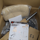 Office Drafting Chair with Footrest, Tall Height Adjustable Stool with Back Support, Heavy Duty Rolling Stool Chair with Wheels for Office Home Kitchen Bar Shop Guitar Studio Medical Vanity(Beige White)