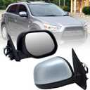 Right Passenger Side Mirror Compatible with 2011-2022 Mitsubishi Outlander Sport 2010-2013 Mitsubishi Outlander Door Mirrors Replacement Power Heated Manual Folding Prime Paintable 5 Pins