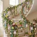 Remuuly 24 Pcs Easter Bunny Ornaments Cute Colorful Hanging Spring Plush Rabbit Decorations for Mantels Rustic Easter Holiday Craft Decor for Fireplace Wall Home Office Indoor Spring Decor Supplies