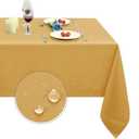 Obstal Gold Rectangle Table Cloth - Heavy Duty Water Resistance Polyester Tablecloth, Decorative Fabric Table Cover for Outdoor and Indoor Use, 60x84 Inch