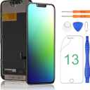 Yodoit for iPhone 13 Screen Replacement LCD Kit COF FHD Display A2482, A2631, A2634 3D Touch Digitizer Glass Assembly with 6.1 Inch Repair Tool