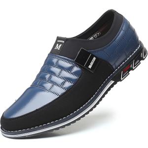Mes Amis Mens Casual Loafers Business Shoes Fashion Dress Sneakers (15, Blue)