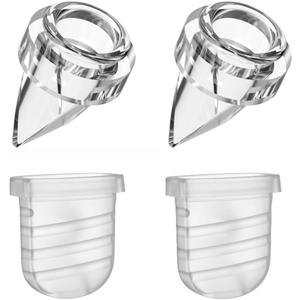 2PCS Duckbill Valves 2PCS Silicone Diaphragm, Wearable Breast Pump Replacement Parts Compatible with Lansinoh Discreet Duo Mammanuwa Nuliie S32 Series Breast Pump