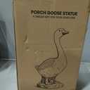 GIGALUMI 6.4lbs Porch Goose Statue, Resin Hand-Painted 19", Sturdy&Stable, 18.9 inches