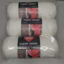 Red Heart Super Saver White Yarn - 3 Pack of 198g/7oz - Acrylic - 4 Medium (Worsted) - 364 Yards - Knitting/Crochet
