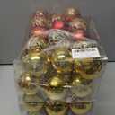 Christmas Ornaments Balls - 30 Pcs 2.4 Inch Shatterproof Plastic Christmas Balls Sets, Red & Gold Small Christmas Tree Balls Hanging Ornaments for Holiday Wreath Party Christma Tree Decor, 2 Packs