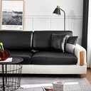 YURRO High Stretch Sofa Cover with Waterproof PU Leather Non Slip Slipcover Furniture Protector for 2 3 4 Seater,Fitted Chair Cushion Seat Patio Couch Slipcover
