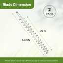 20" Hedge Trimmer Blade 4230-710-6053, Compatible with S tihl HL30 HL45 HL73 HL75 HL100 HL95 HEL600 HEL700 HL-KM, Replace 4230-710-6002 4230-710-6050, Pair of 2