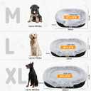 Fluffy Orthopedic Dog Bed for Large & Extra Large Dogs, Calming Plush Sofa Bed with Curved Bolster Support and Egg-Crate Foam Base, 43" Cozy Oval Pet Donut Bed with Washable Cover, Gray